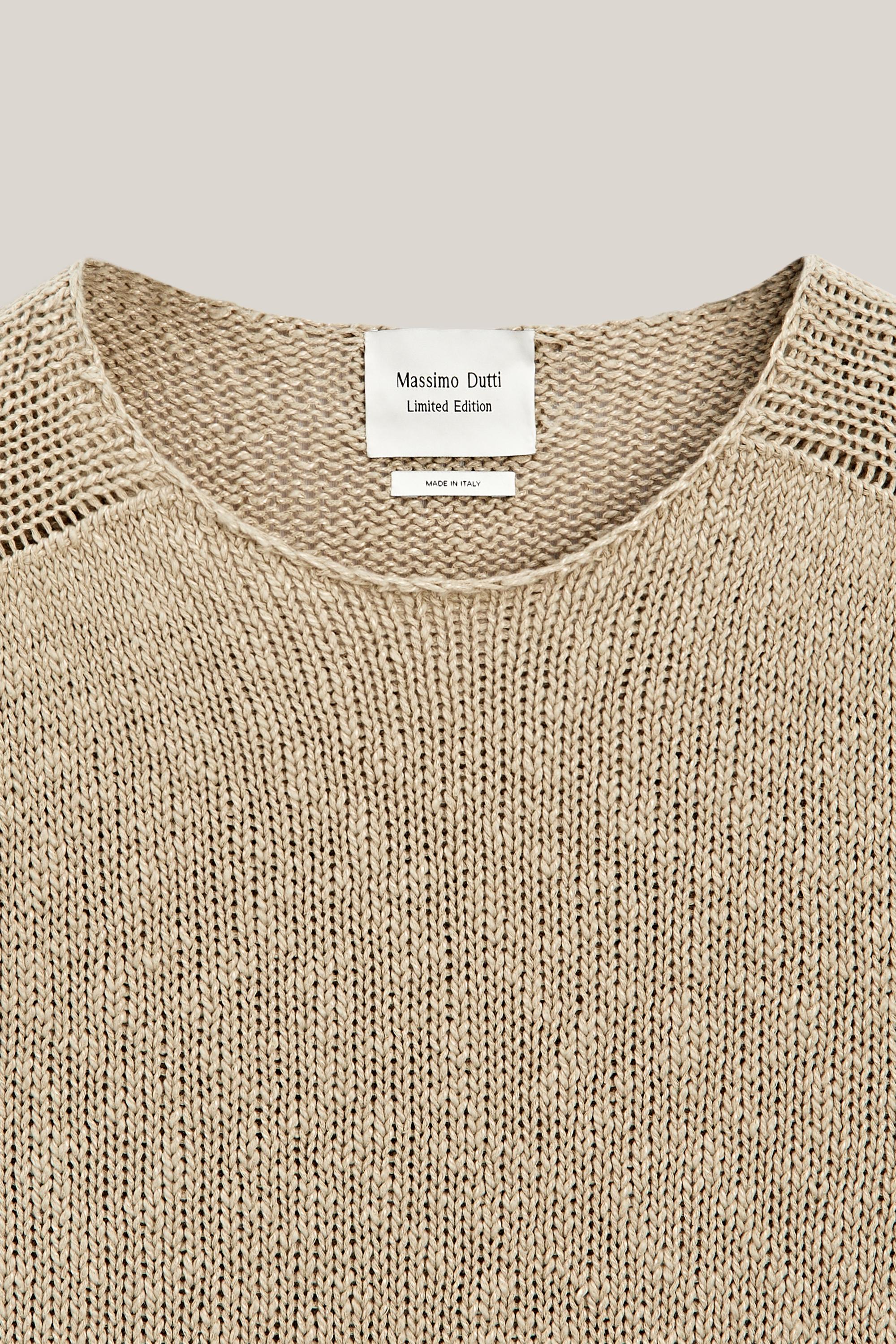 Pull texturé manches courtes en lin - LIMITED EDITION